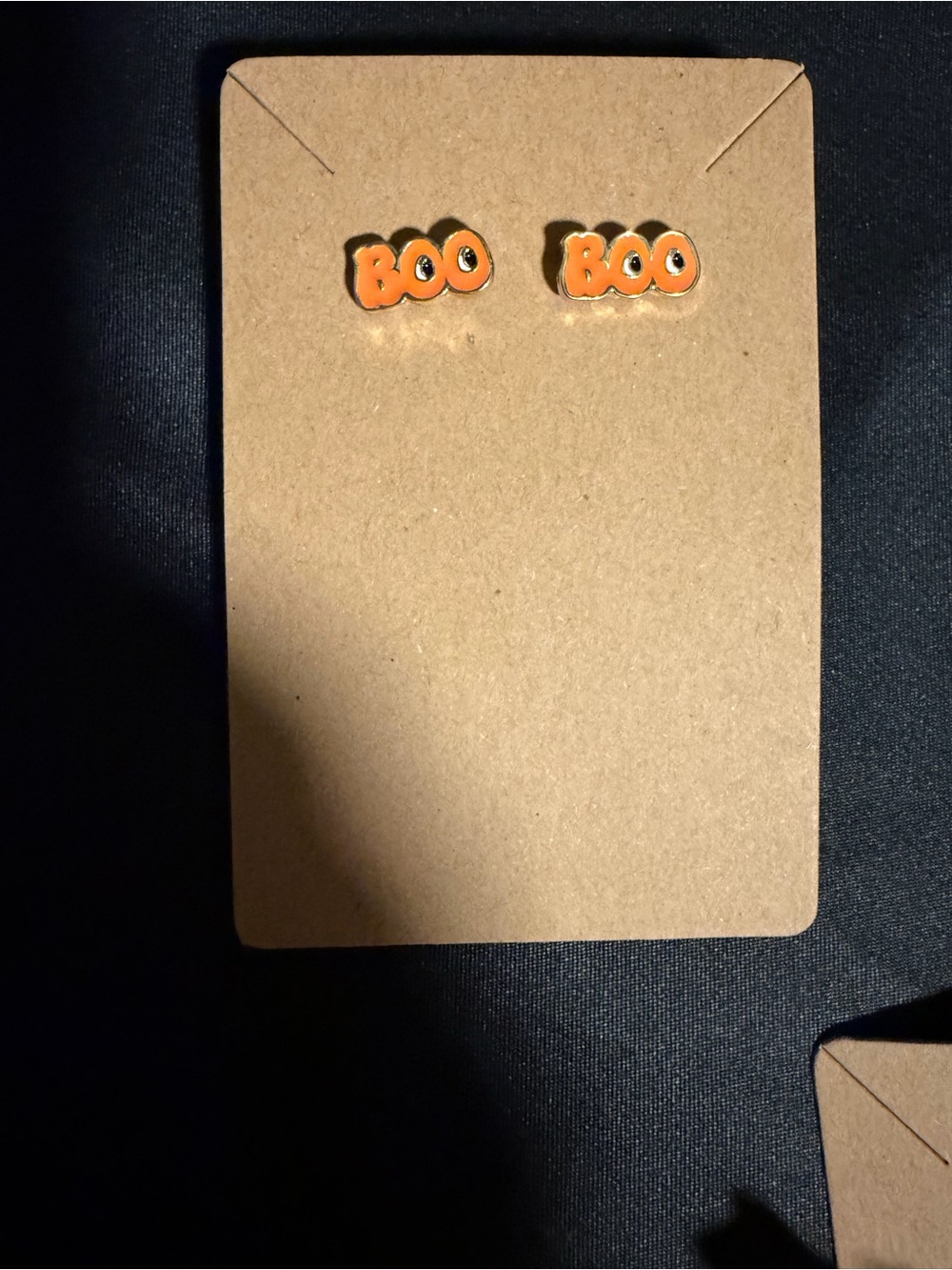 BUY NOW. Halloween 'BOO' Enamel Stud Earrings - New - Picture 3 of 4